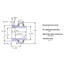 36208 - CSAPÁGY =CLAAS 216330 YEL208-2F - SKF