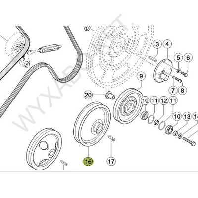 629090 - ÉKSZÍJTÁRCSA - UTÁNGYÁRTOTT