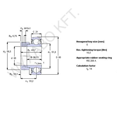 560212 - GRAE40 CSAPÁGY YET208 - SKF