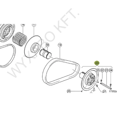 603406 - ÉKSZÍJTÁRCSA VARIÁTOR - UTÁNGYÁRTOTT