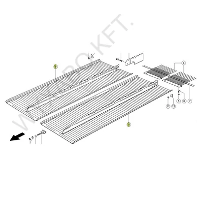 662248 - BORDÁS ASZTAL MEDION 1 TARÉJ 610/1900MM - UTÁNGYÁRTOTT